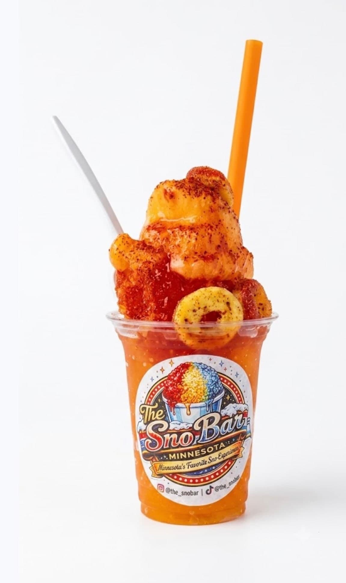 The Mangonada, chamoy and Tajin, on white